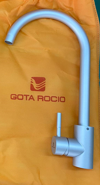 Смеситель для кухни GOTA ROCIO Marismas серебро нерж. сталь с высоким изливом 14411-GOTA14411-GOTA- купить в АПлайн