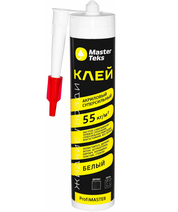 Клей монтажный акриловый MasterTeks PM суперсильный 55 кг/м2 Белый9753297/ 9752938/ 9781738- купить в АПлайн