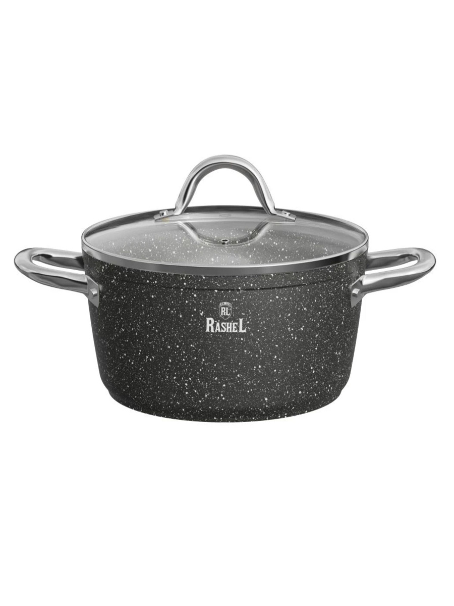 Кастрюля алюм. Rashel литой 4л серый гранит R-28840R-28840- купить в АПлайн