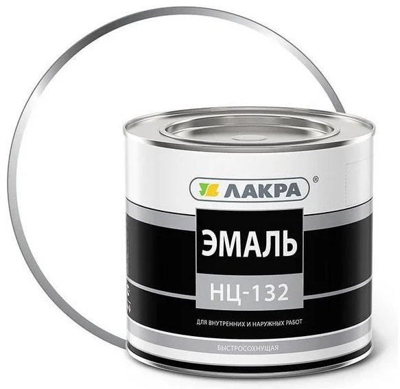 Эмаль НЦ-132 ЛАКРА белая 1,7кг90001988861- купить в АПлайн