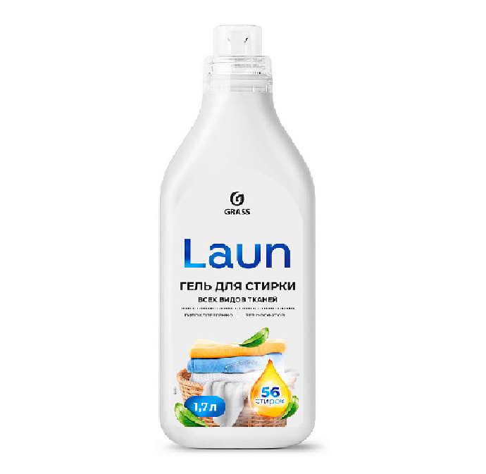 Гель для стирки всех видов тканей Laun GRASS 1,7л 126153126153- купить в АПлайн