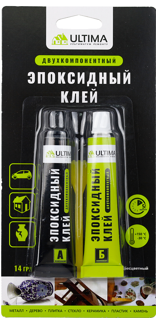 Клей эпоксидный Ultima Epoxy черный 7+7грULTEp7_02- купить в АПлайн