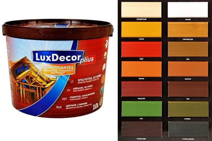 Пропитка для дерева LuxDecor plus акриловая ель 10л*** 014826- купить в АПлайн