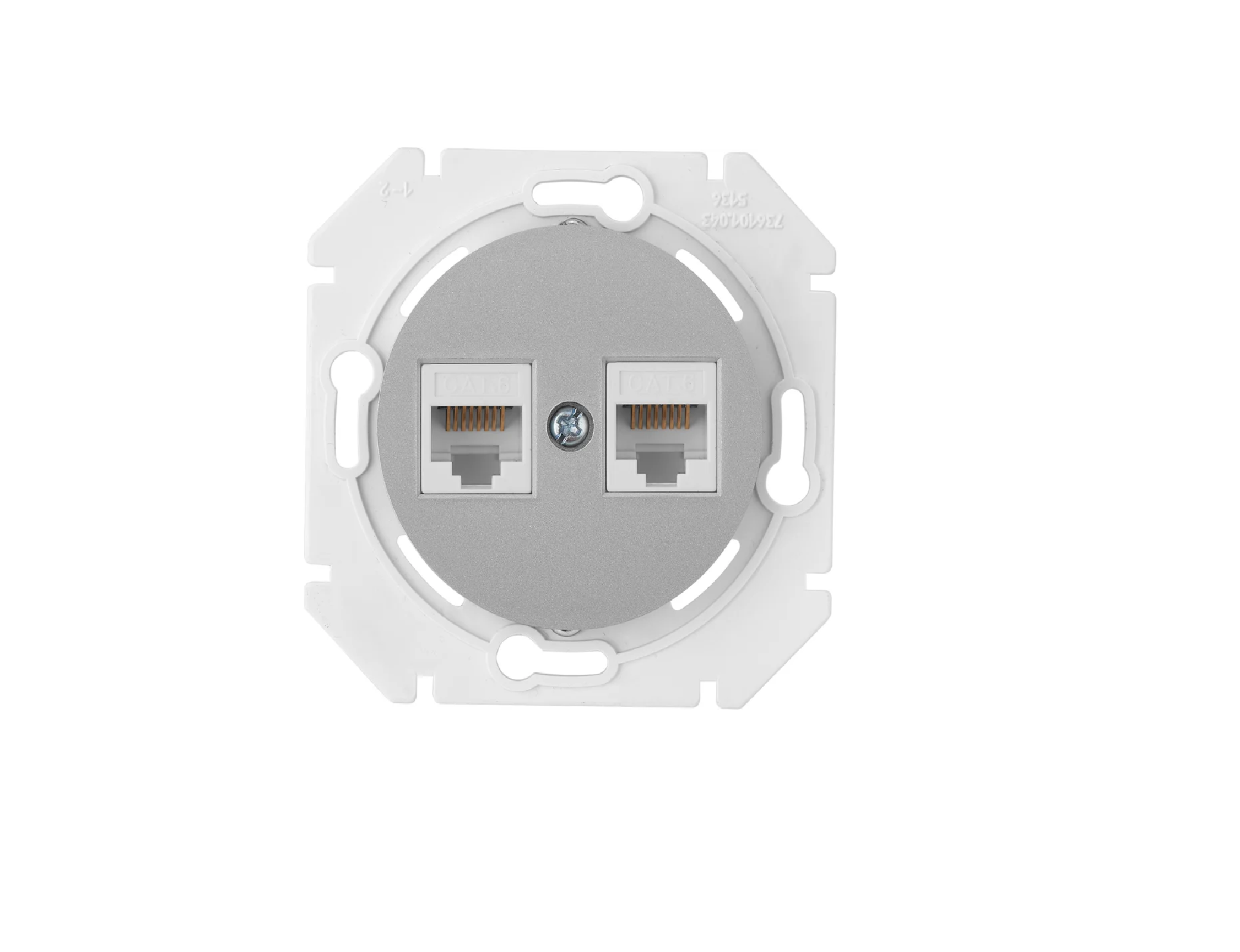 Розетка "Ретро Прованс" 2 СП серебро механизм комп. RJ-45 Bylectrica РК216-6312 (122)- купить в АПлайн