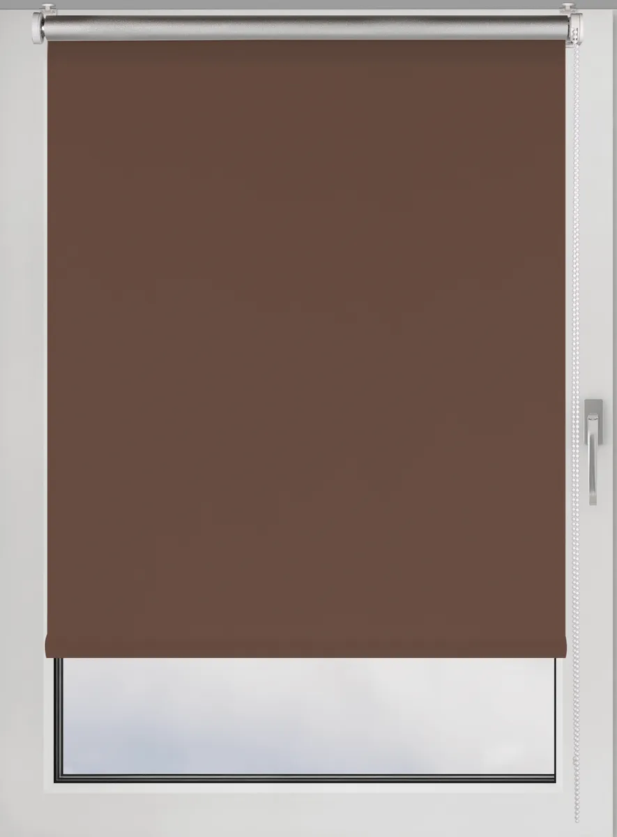 Штора рулонная Blackout Silver шоколад 60х160см7794687- купить в АПлайн