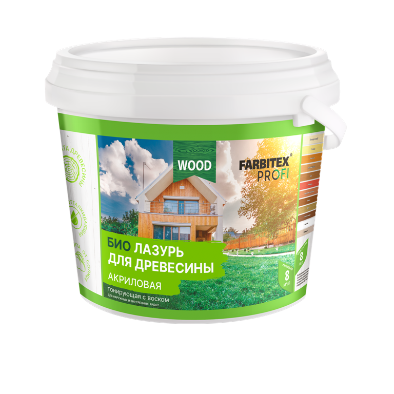 Лазурь акриловая FARBITEX PROFI WOOD для дерева защитно-красящая палисандр 0,9л4300007739- купить в АПлайн