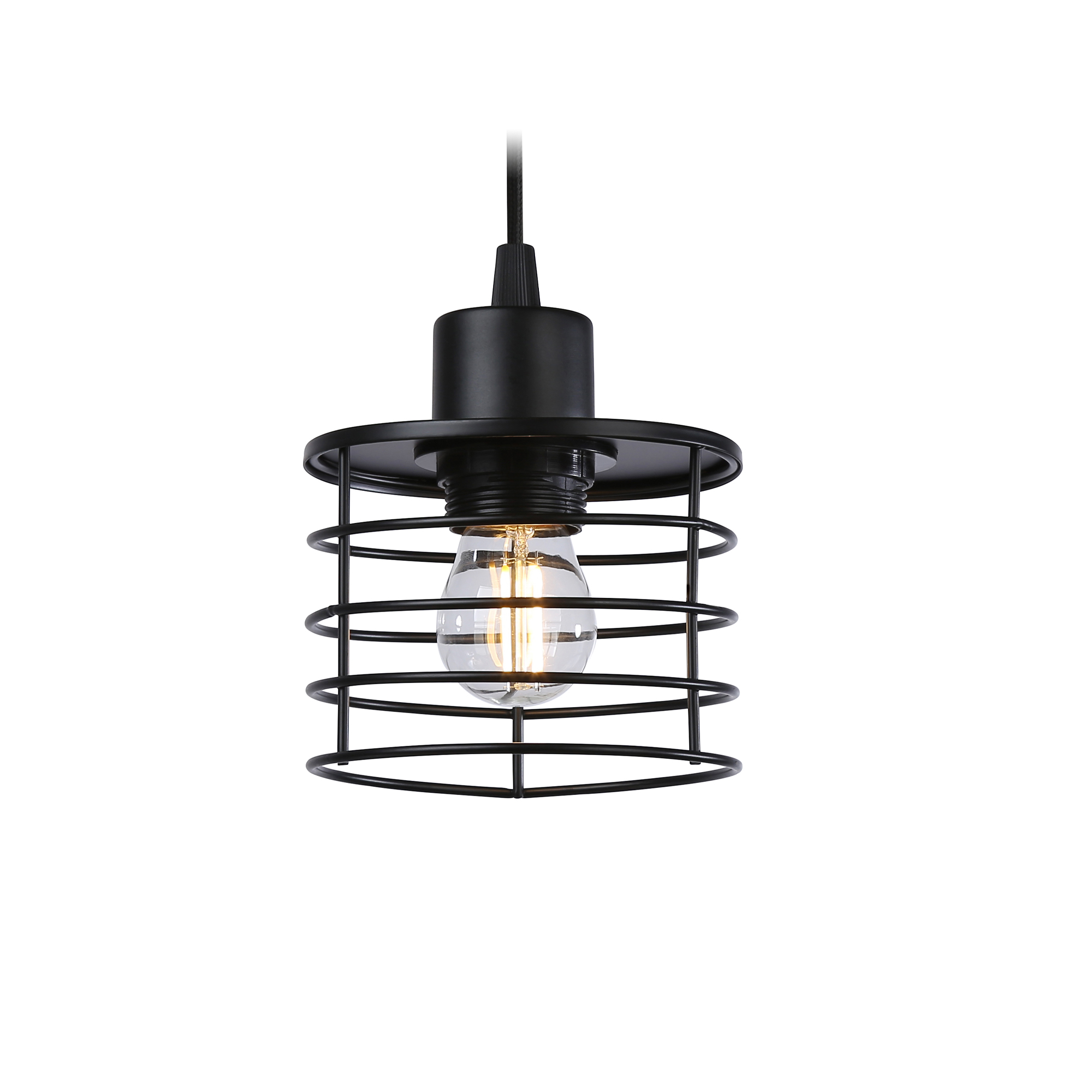 Светильник подвесной Ambrella TRADITIONAL черный металл Е27 120х120мм TR8068 BKTR8068 BK- купить в АПлайн