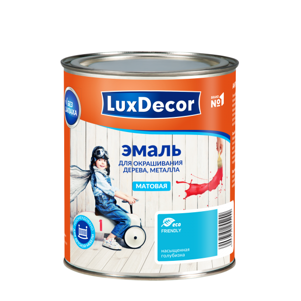 Эмаль акриловая LuxDecor матовая снежный белый 0,75л015148- купить в АПлайн