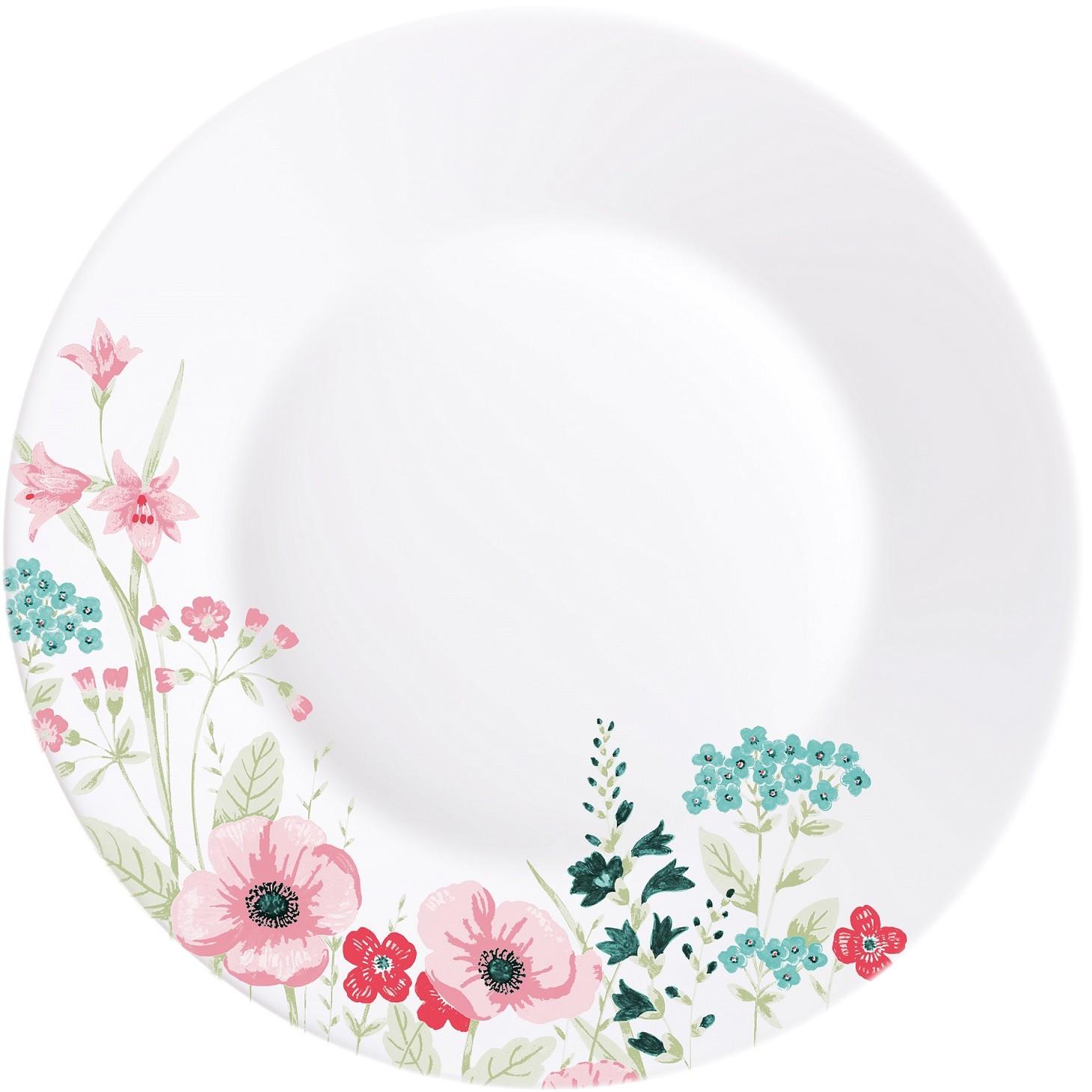 Тарелка стекл. столовая мелкая luminarc roze pompon, d=25см n1264N1264- купить в АПлайн