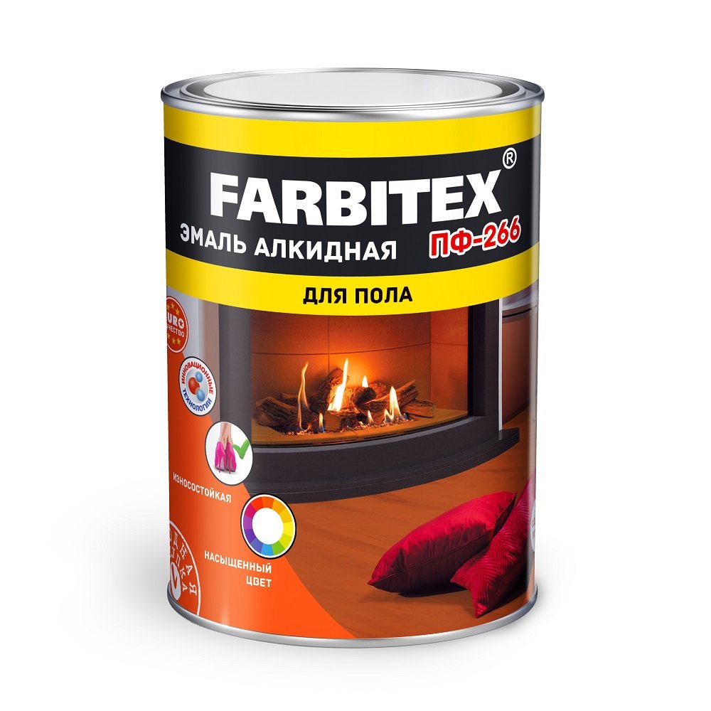 Эмаль для пола ПФ-266 FARBITEX алкидная светлый орех 5кг 4300011428- купить в АПлайн