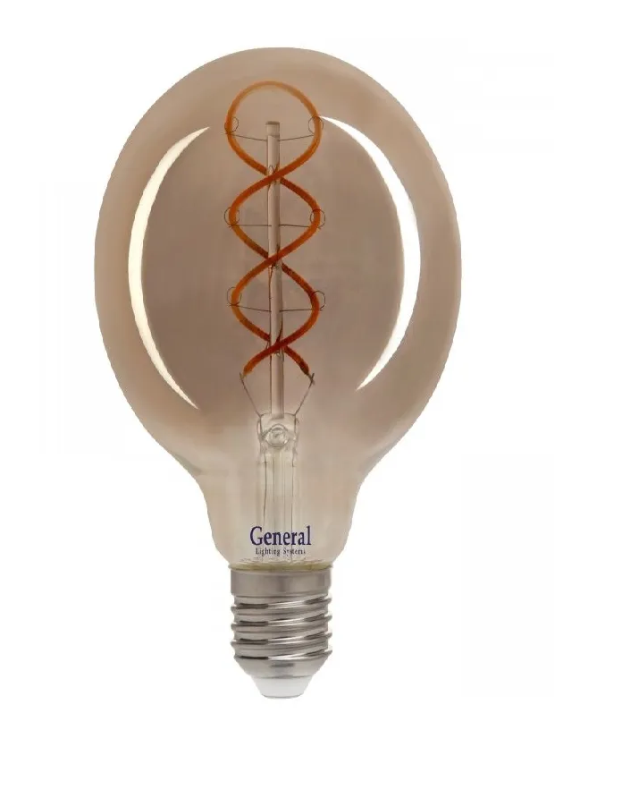 Лампа светодиодная E27 "General" LOFT шар G95DSS 6Вт 1800К теплый свет 95х136 дымчатая 684900684900- купить в АПлайн