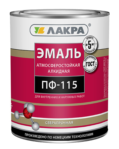 Эмаль алкидная ПФ-115 ЛАКРА голубая 1кг л-с90000653880- купить в АПлайн