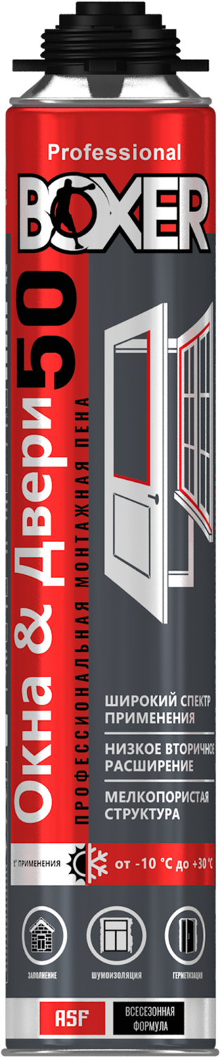 Пена монтажная BOXER 50 PRO всесезонная 700млBOXALL50- купить в АПлайн